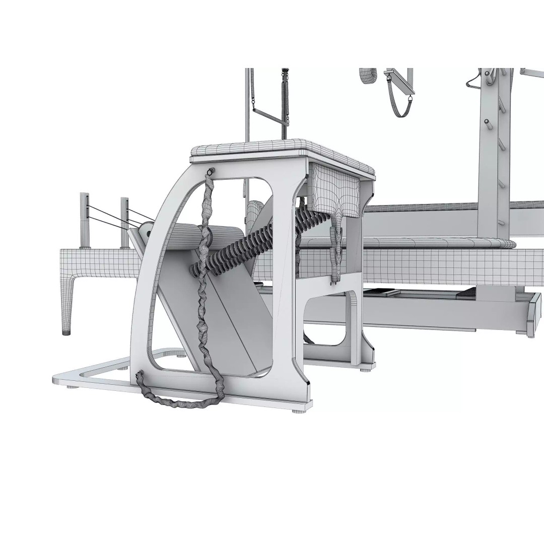 Pilates Equipment 3D Model – High-Quality Gym Asset, FBX & OBJ