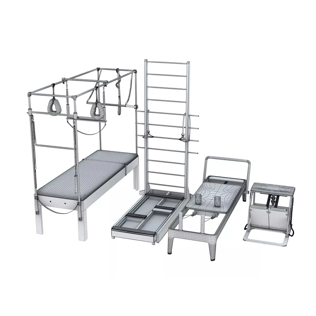 Pilates Equipment 3D Model – High-Quality Gym Asset, FBX & OBJ - View 17