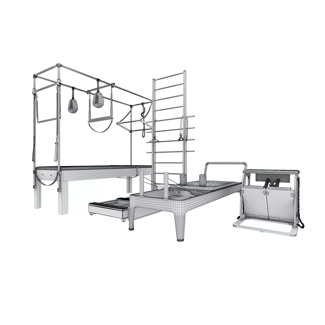 Pilates Equipment 3D Model – High-Quality Gym Asset, FBX & OBJ - View 18