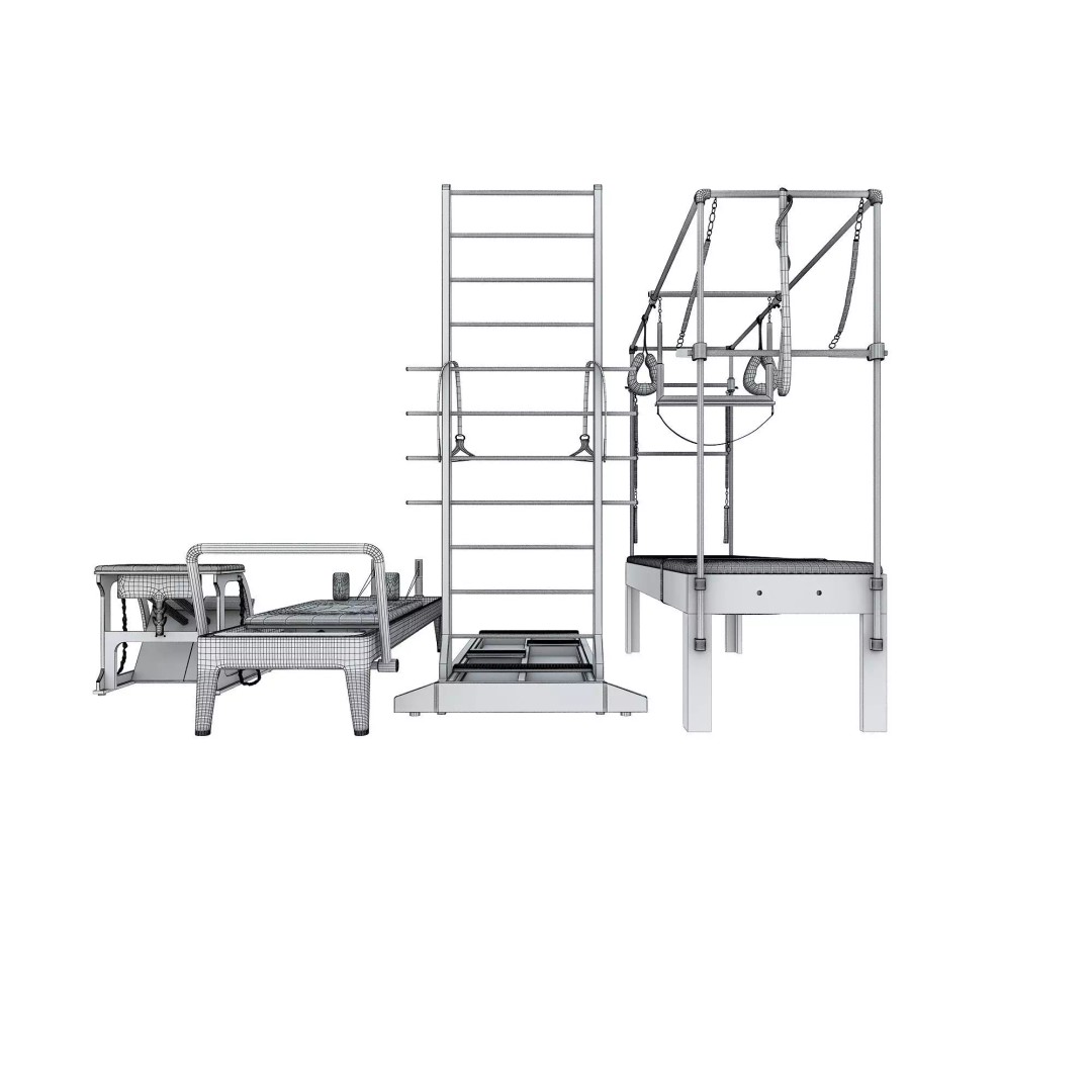 Pilates Equipment 3D Model – High-Quality Gym Asset, FBX & OBJ - View 21