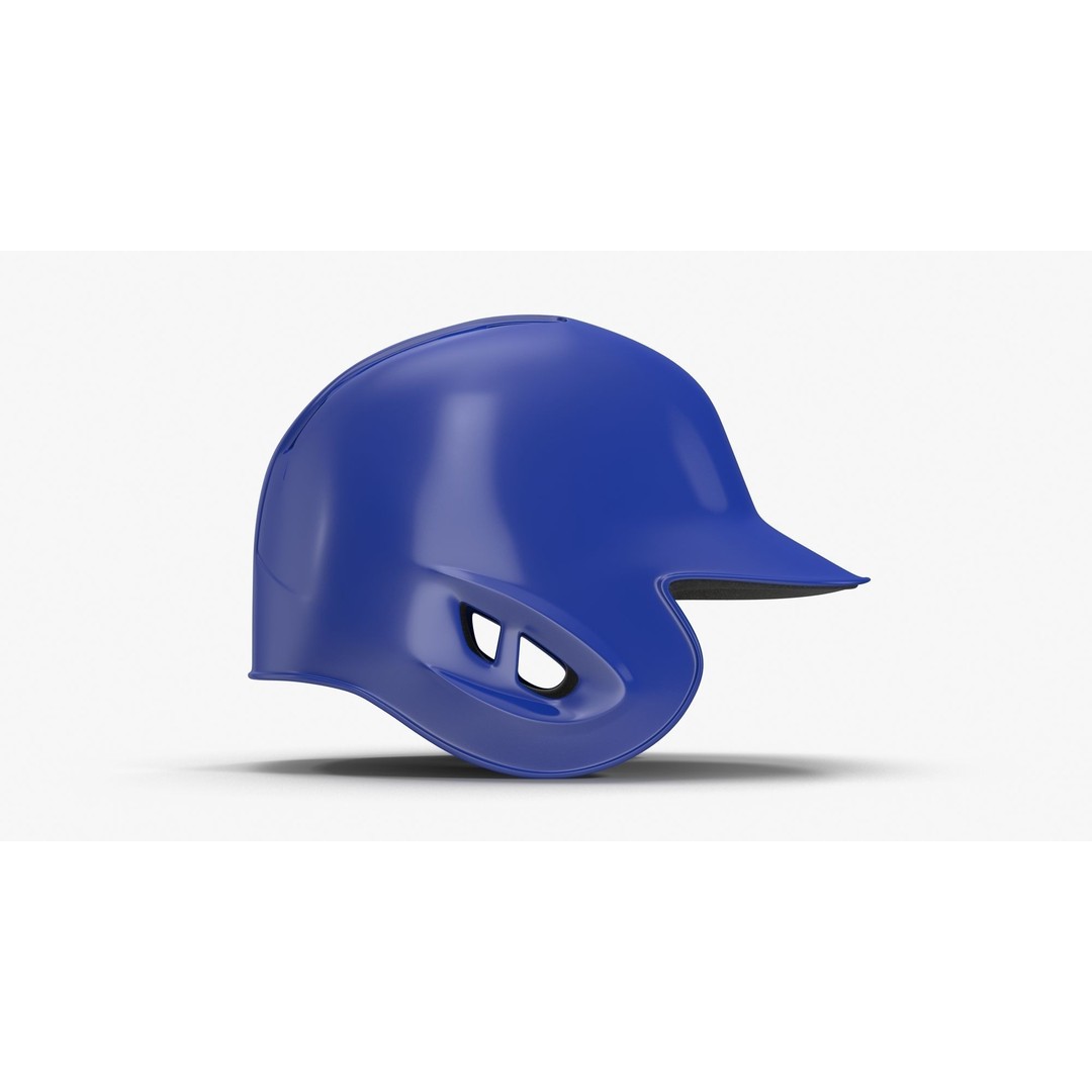Baseball Helmet 3D Model – Low Poly Generic Design, FBX, PBR Textures - View 11