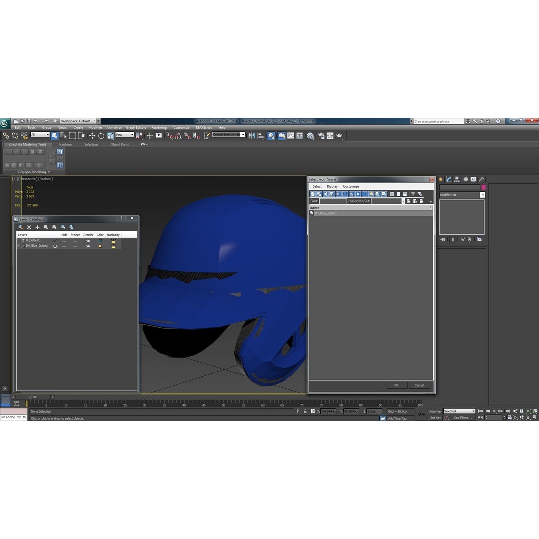 Baseball Helmet 3D Model – Low Poly Generic Design, FBX, PBR Textures - View 21