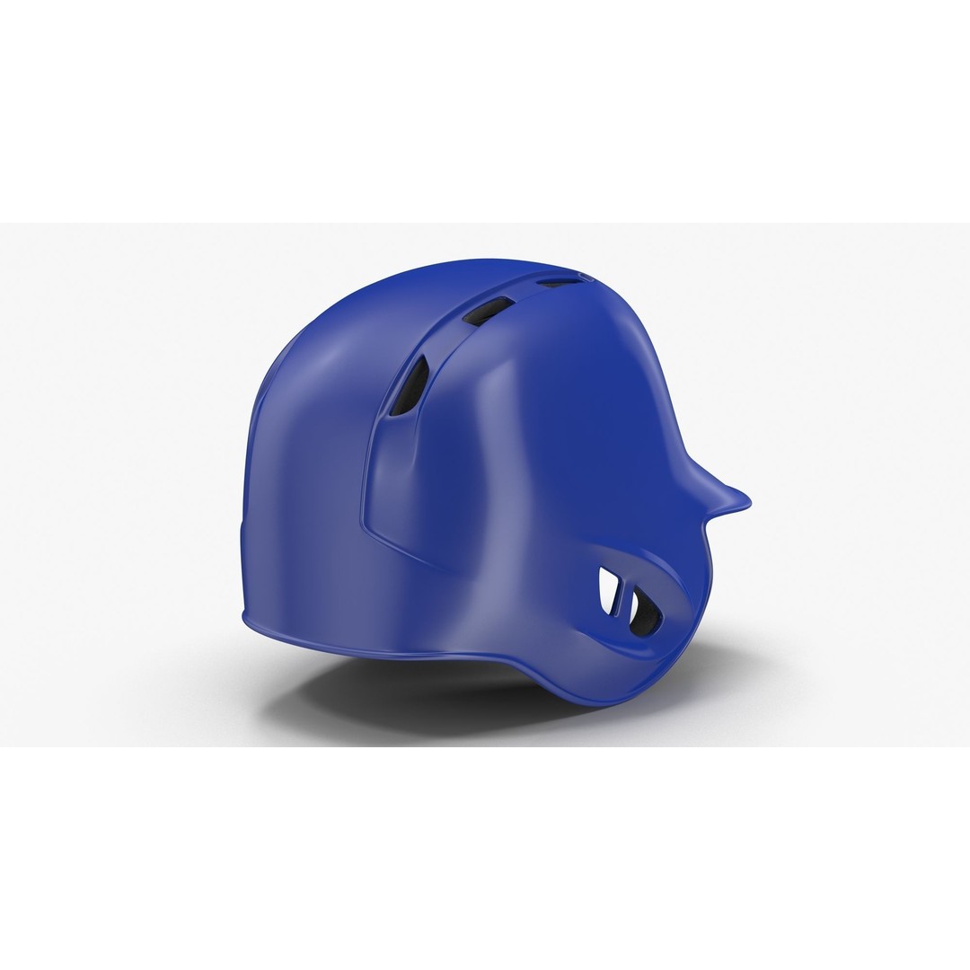 Baseball Helmet 3D Model – Low Poly Generic Design, FBX, PBR Textures - View 8