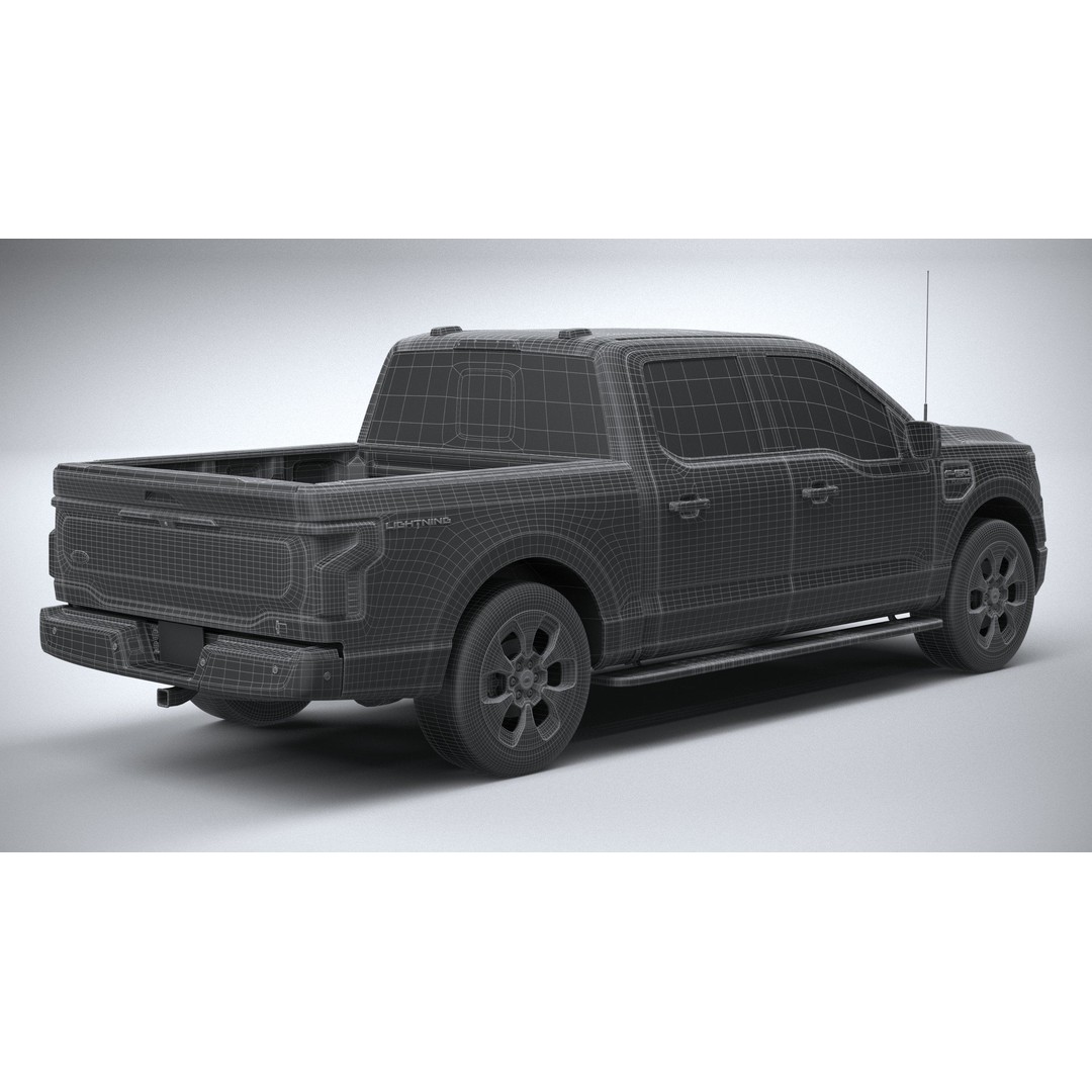F150 Lightning 2022 3D Model – High Poly Game Asset, FBX, OBJ, 3dsmax