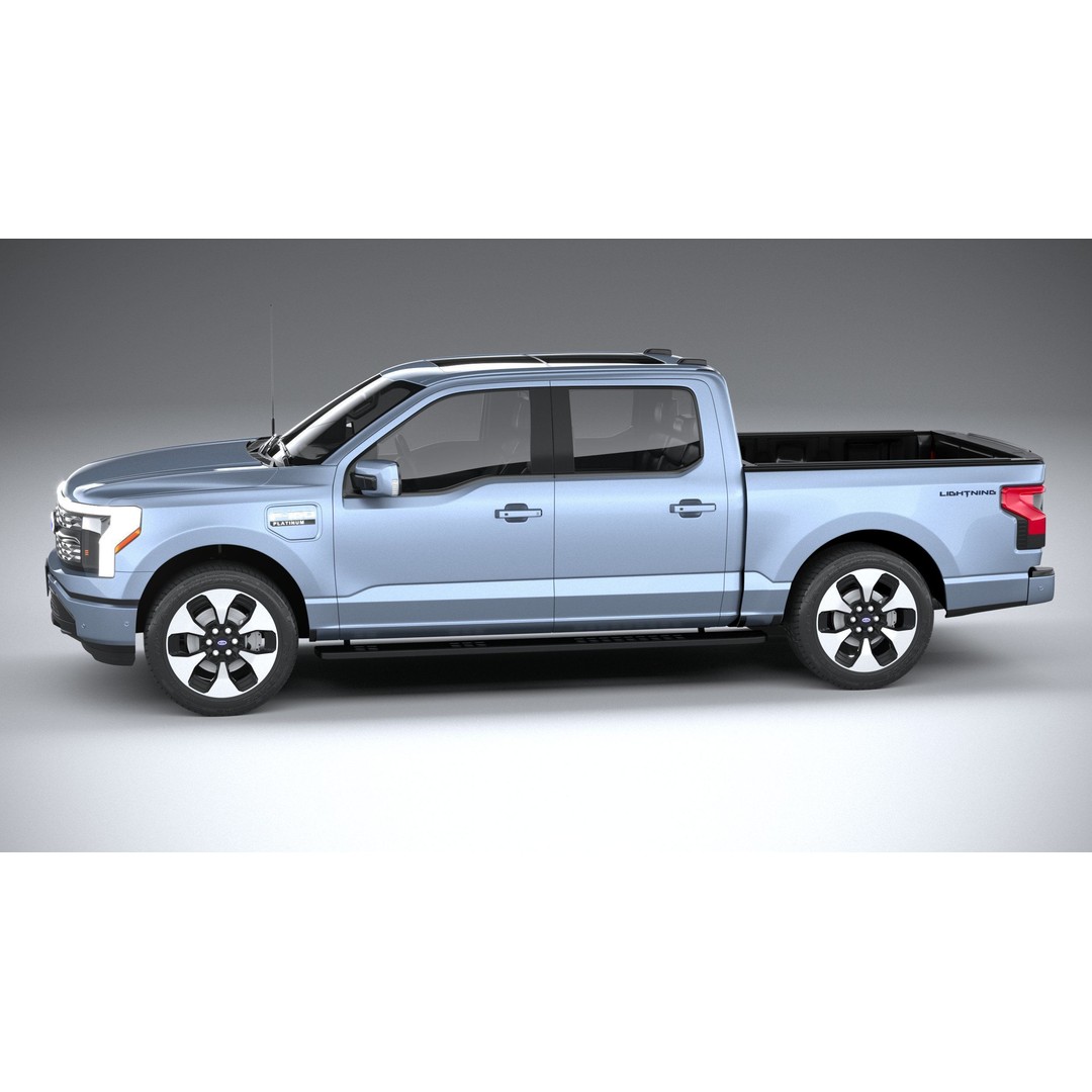 F150 Lightning 2022 3D Model – High Poly Game Asset, FBX, OBJ, 3dsmax - View 10