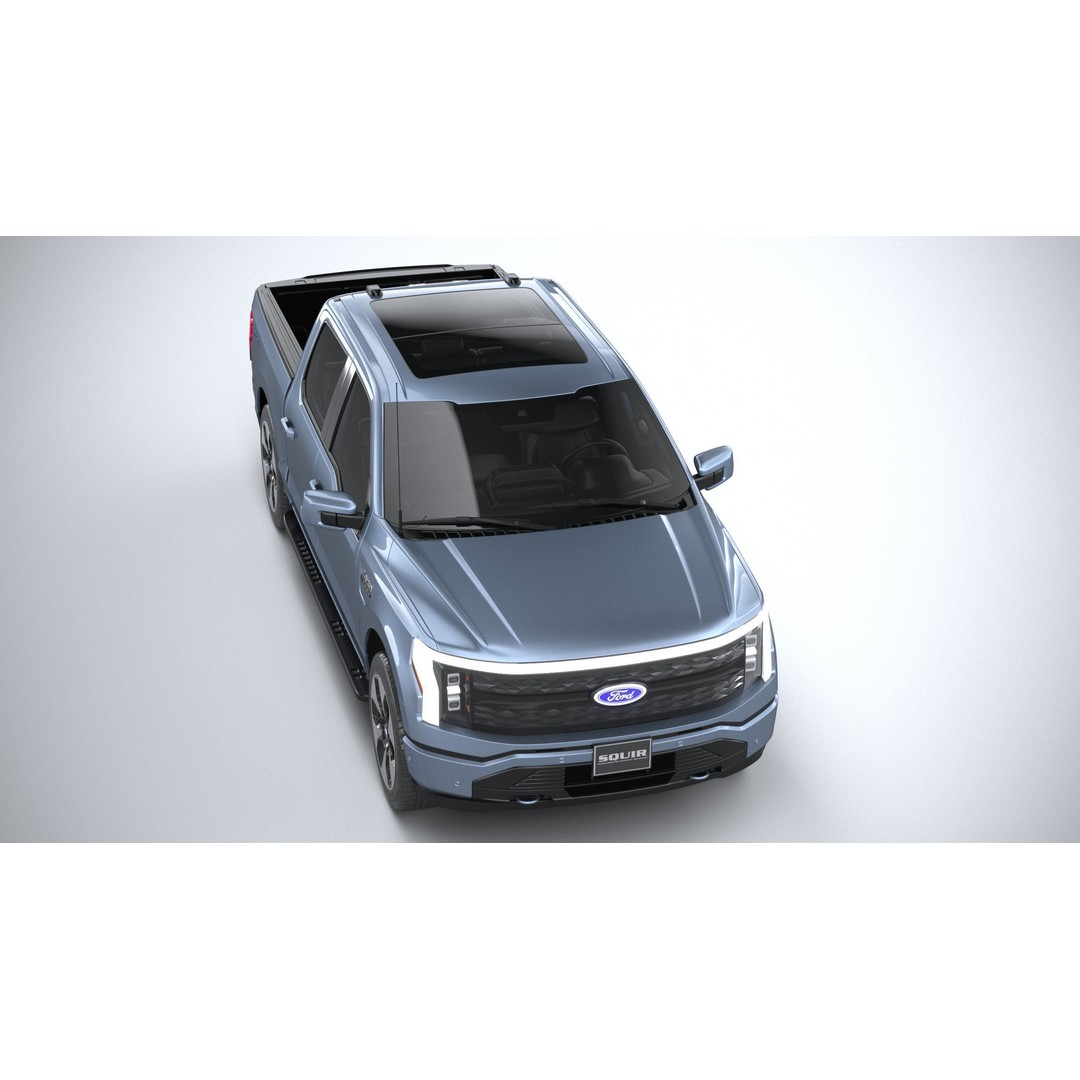 F150 Lightning 2022 3D Model – High Poly Game Asset, FBX, OBJ, 3dsmax - View 14