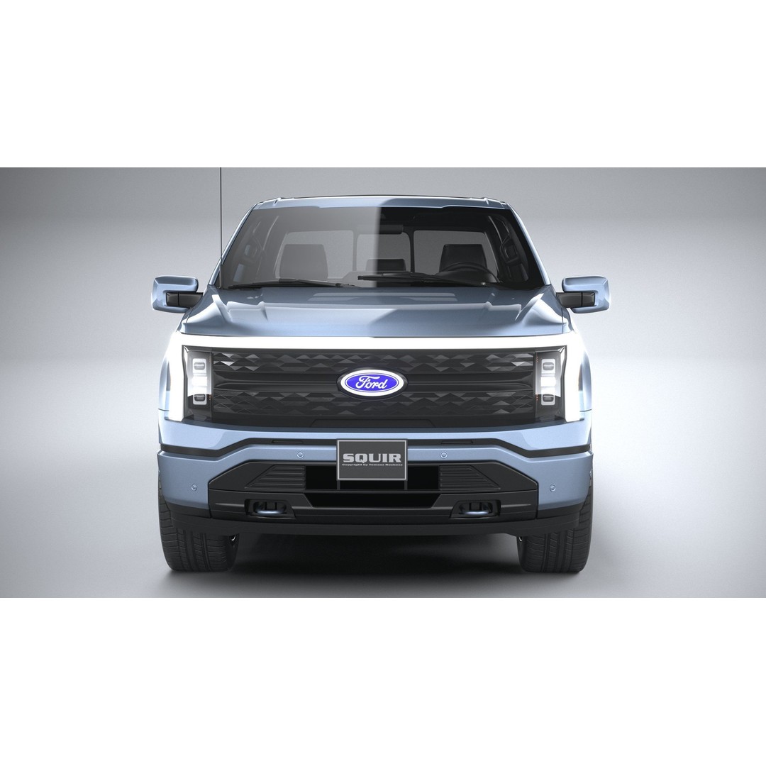 F150 Lightning 2022 3D Model – High Poly Game Asset, FBX, OBJ, 3dsmax - View 15