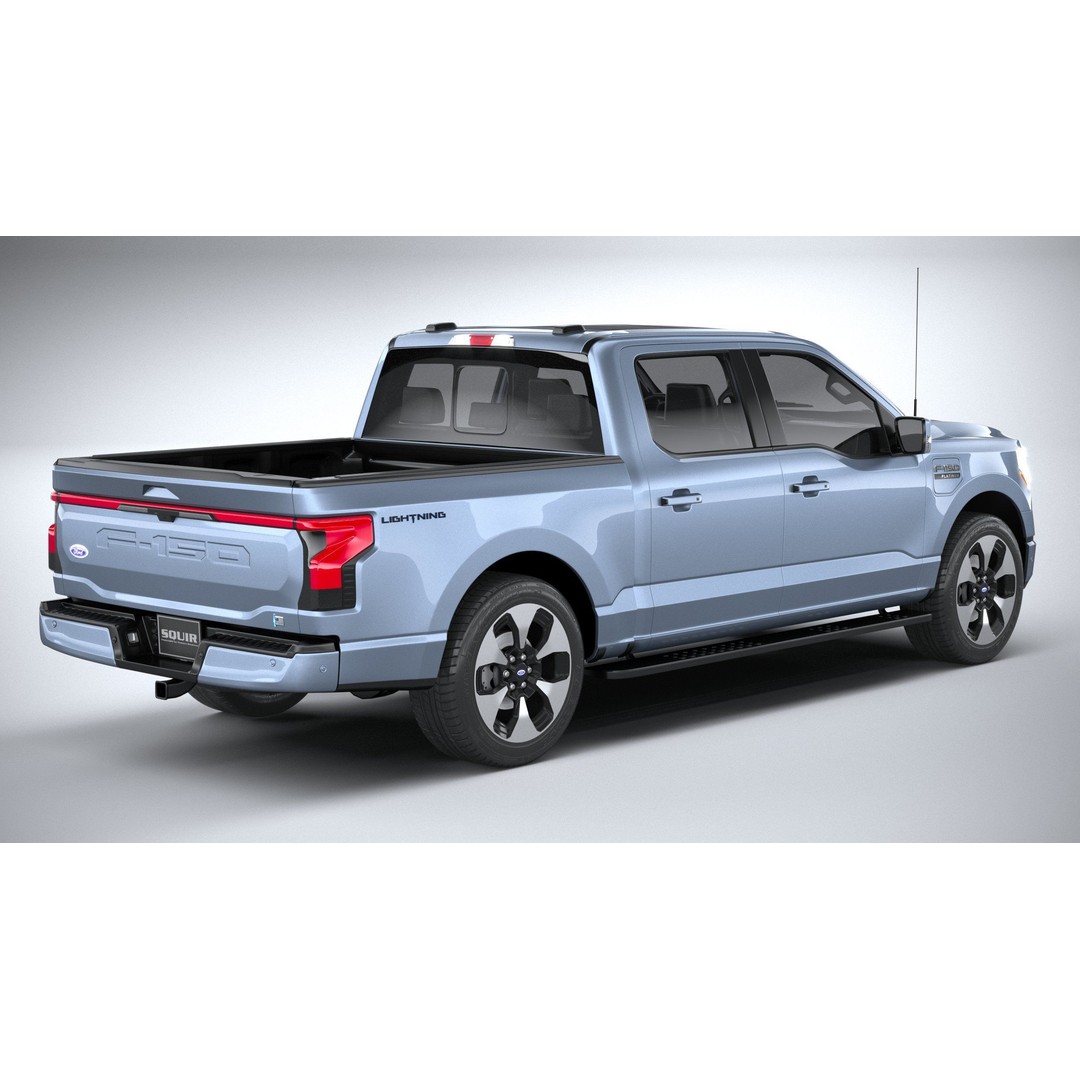 F150 Lightning 2022 3D Model – High Poly Game Asset, FBX, OBJ, 3dsmax - View 19