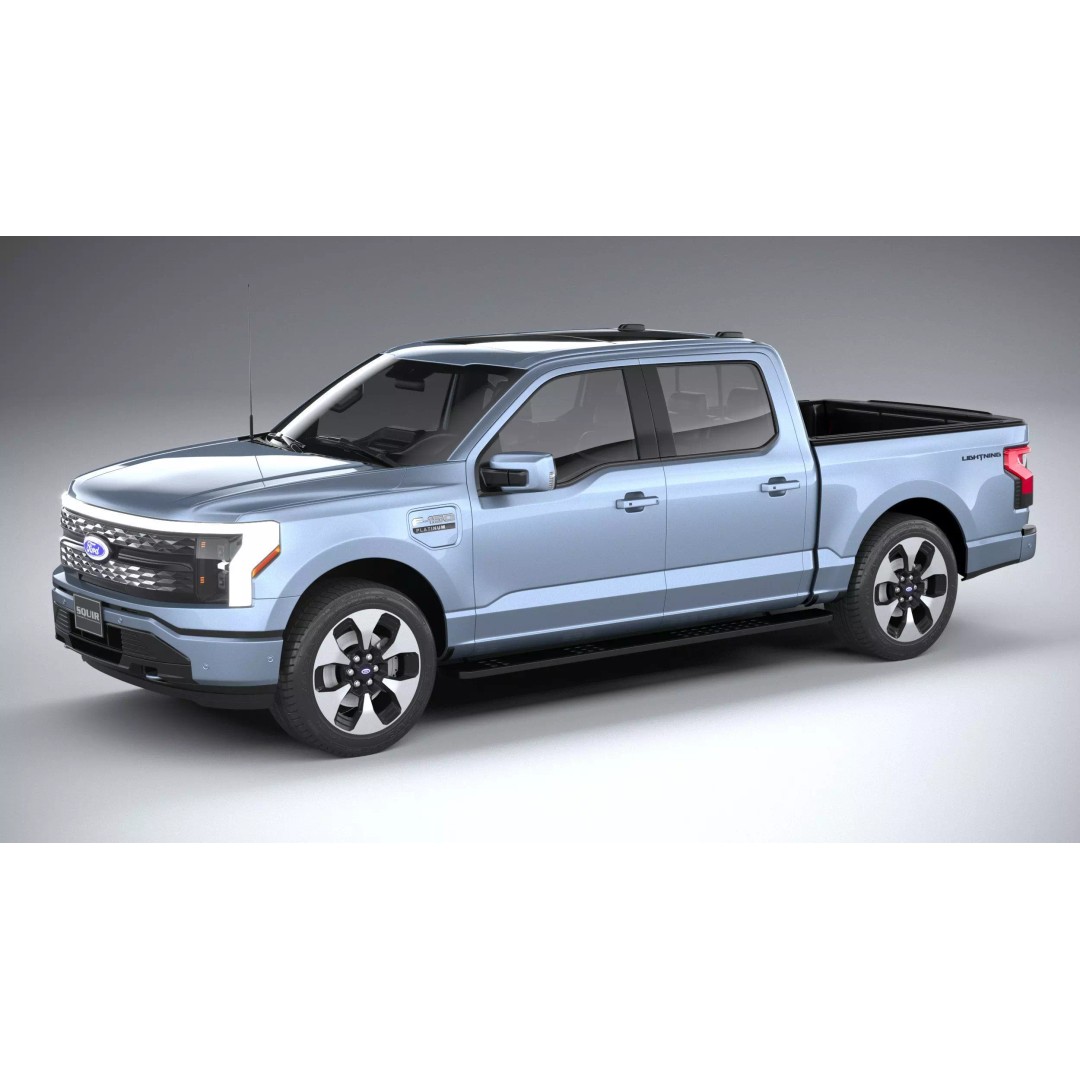 F150 Lightning 2022 3D Model – High Poly Game Asset, FBX, OBJ, 3dsmax - View 2