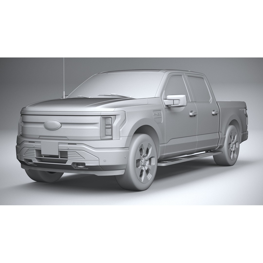 F150 Lightning 2022 3D Model – High Poly Game Asset, FBX, OBJ, 3dsmax - View 22