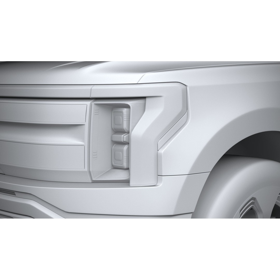 F150 Lightning 2022 3D Model – High Poly Game Asset, FBX, OBJ, 3dsmax - View 25