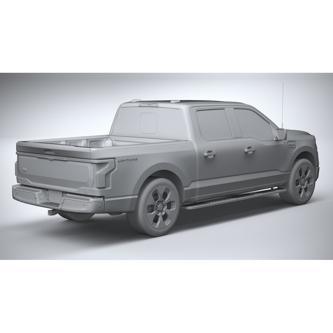 F150 Lightning 2022 3D Model – High Poly Game Asset, FBX, OBJ, 3dsmax - View 27