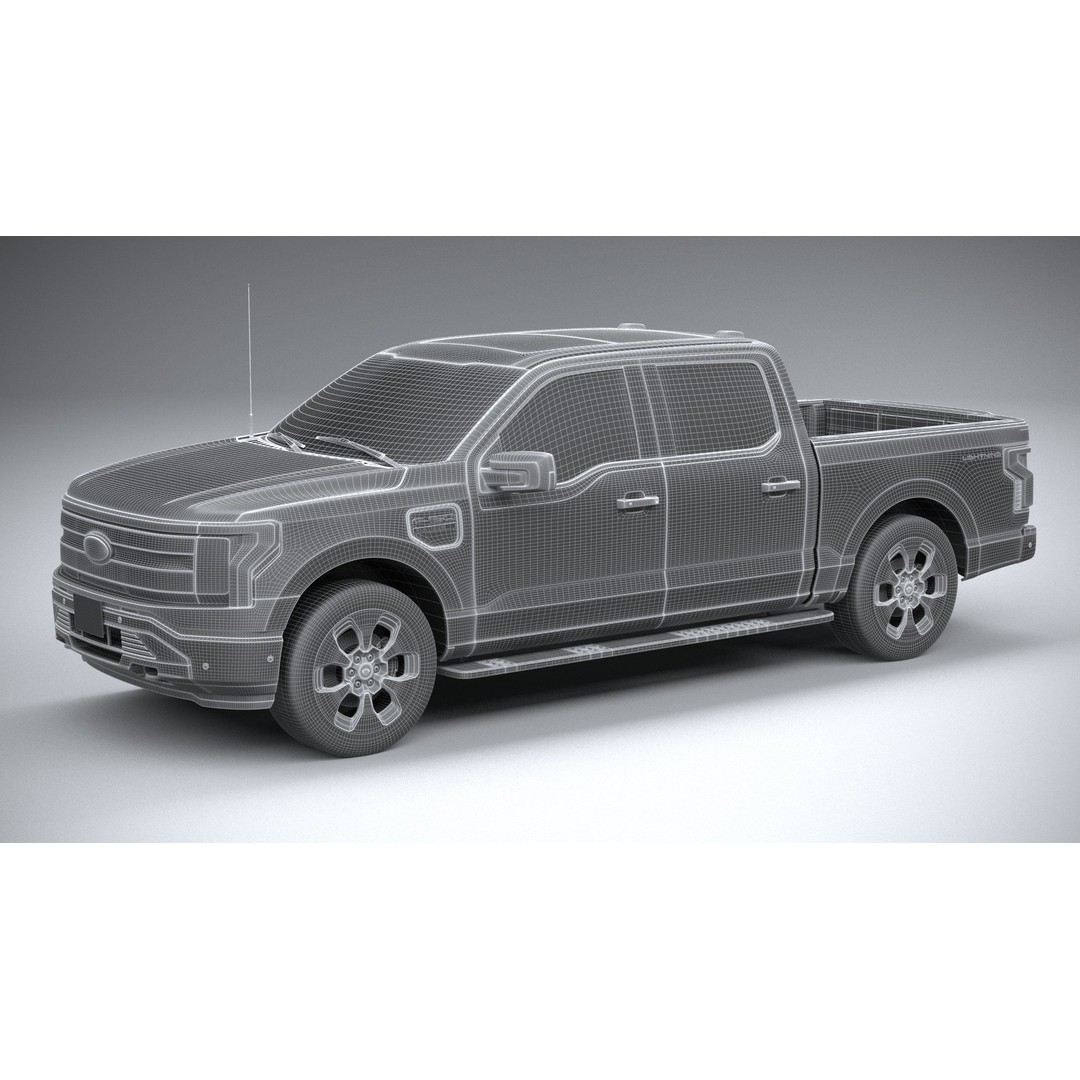 F150 Lightning 2022 3D Model – High Poly Game Asset, FBX, OBJ, 3dsmax - View 28