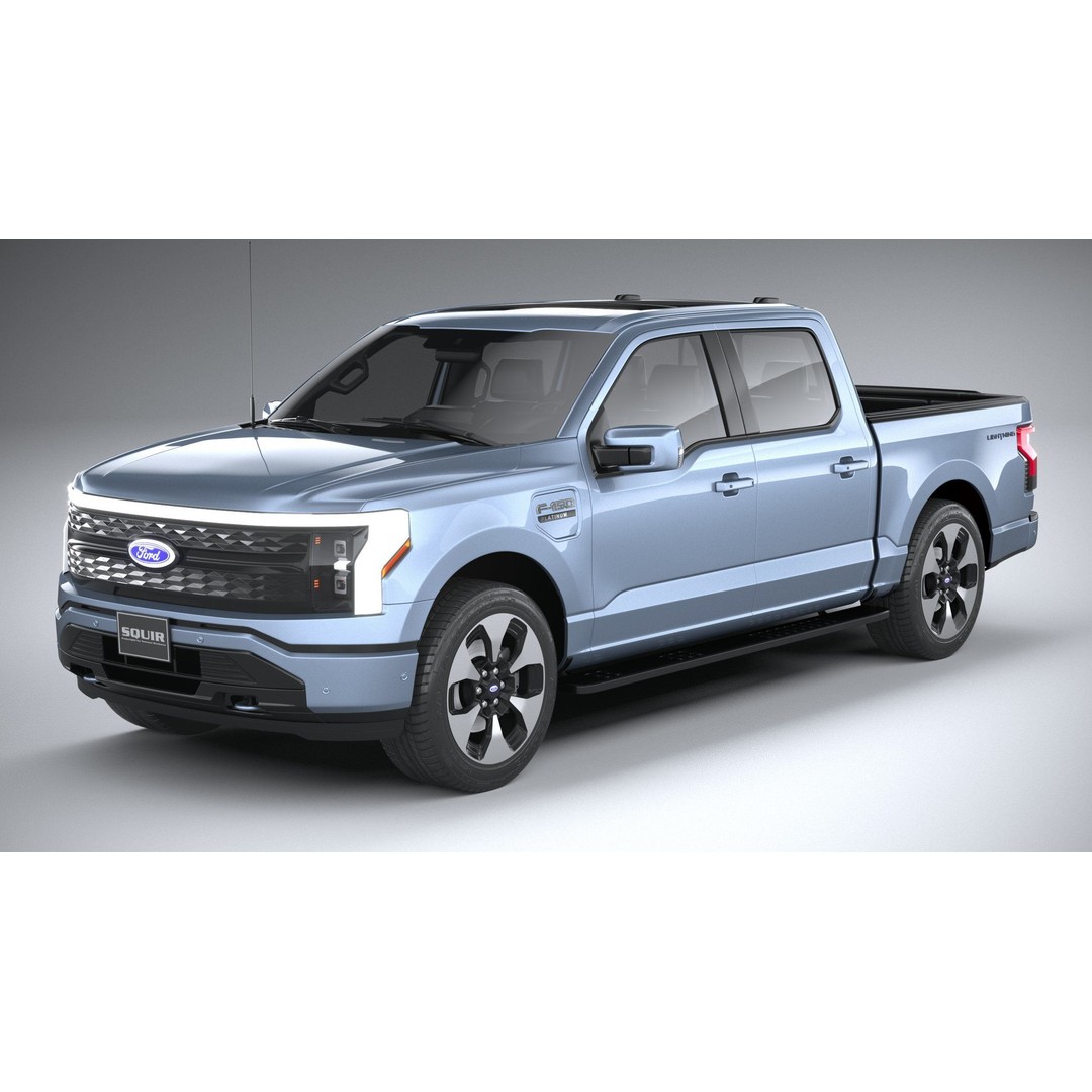 F150 Lightning 2022 3D Model – High Poly Game Asset, FBX, OBJ, 3dsmax - View 3
