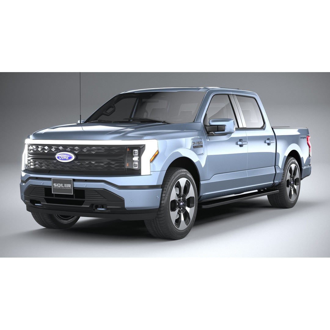 F150 Lightning 2022 3D Model – High Poly Game Asset, FBX, OBJ, 3dsmax - View 4