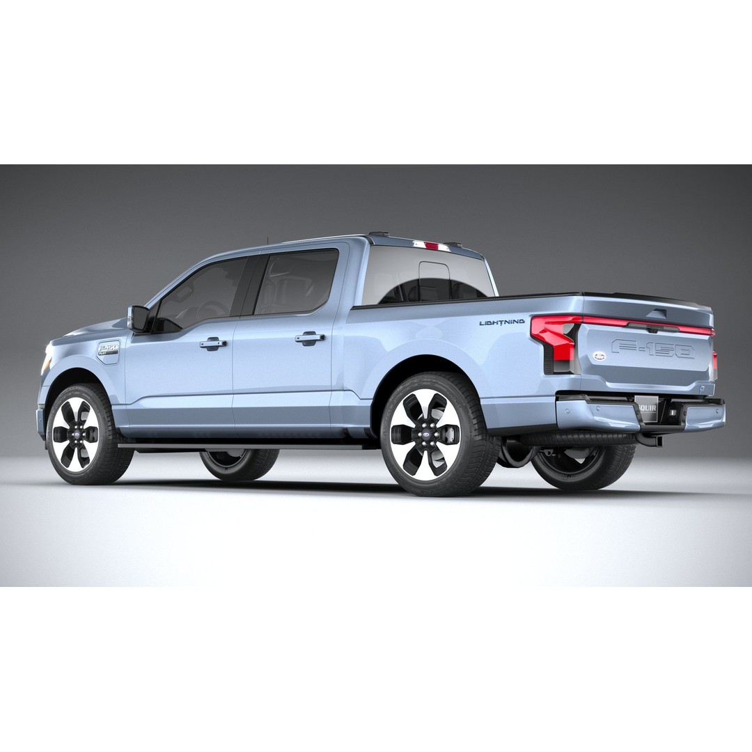 F150 Lightning 2022 3D Model – High Poly Game Asset, FBX, OBJ, 3dsmax - View 7