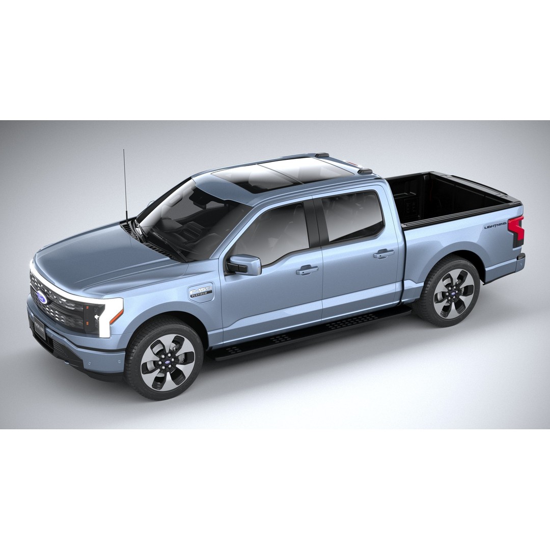 F150 Lightning 2022 3D Model – High Poly Game Asset, FBX, OBJ, 3dsmax - View 9