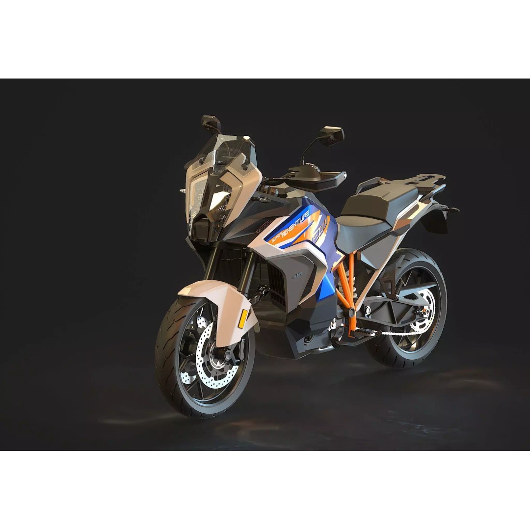 KTM 1290 Super Adventure 2021 3D Model – Detailed Base Mesh for Customization - View 2
