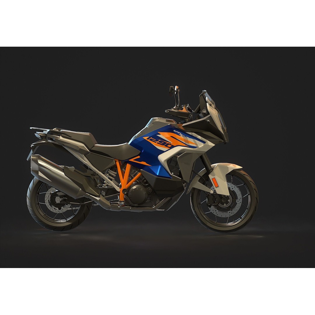 KTM 1290 Super Adventure 2021 3D Model – Detailed Base Mesh for Customization - View 5
