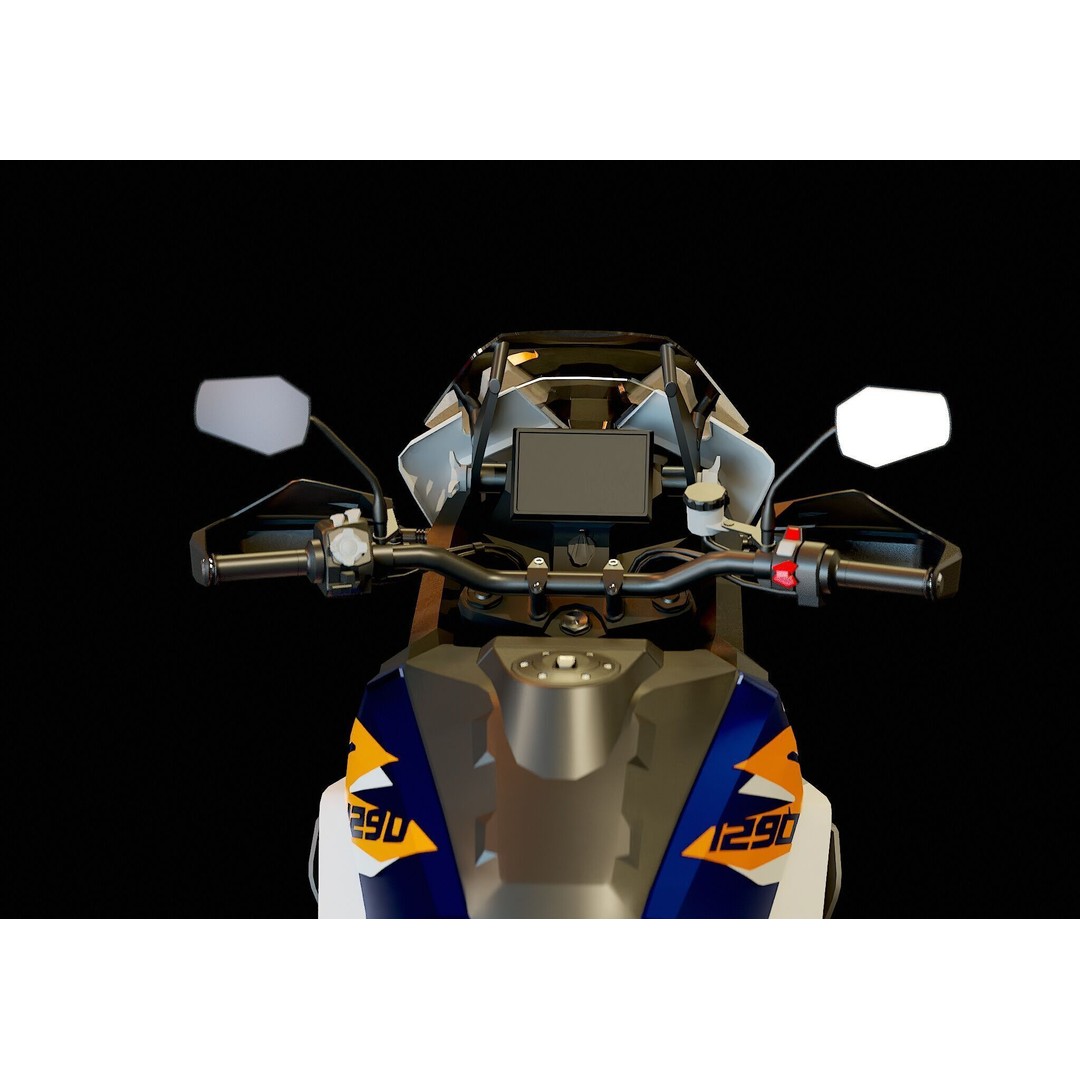 KTM 1290 Super Adventure 2021 3D Model – Detailed Base Mesh for Customization - View 9