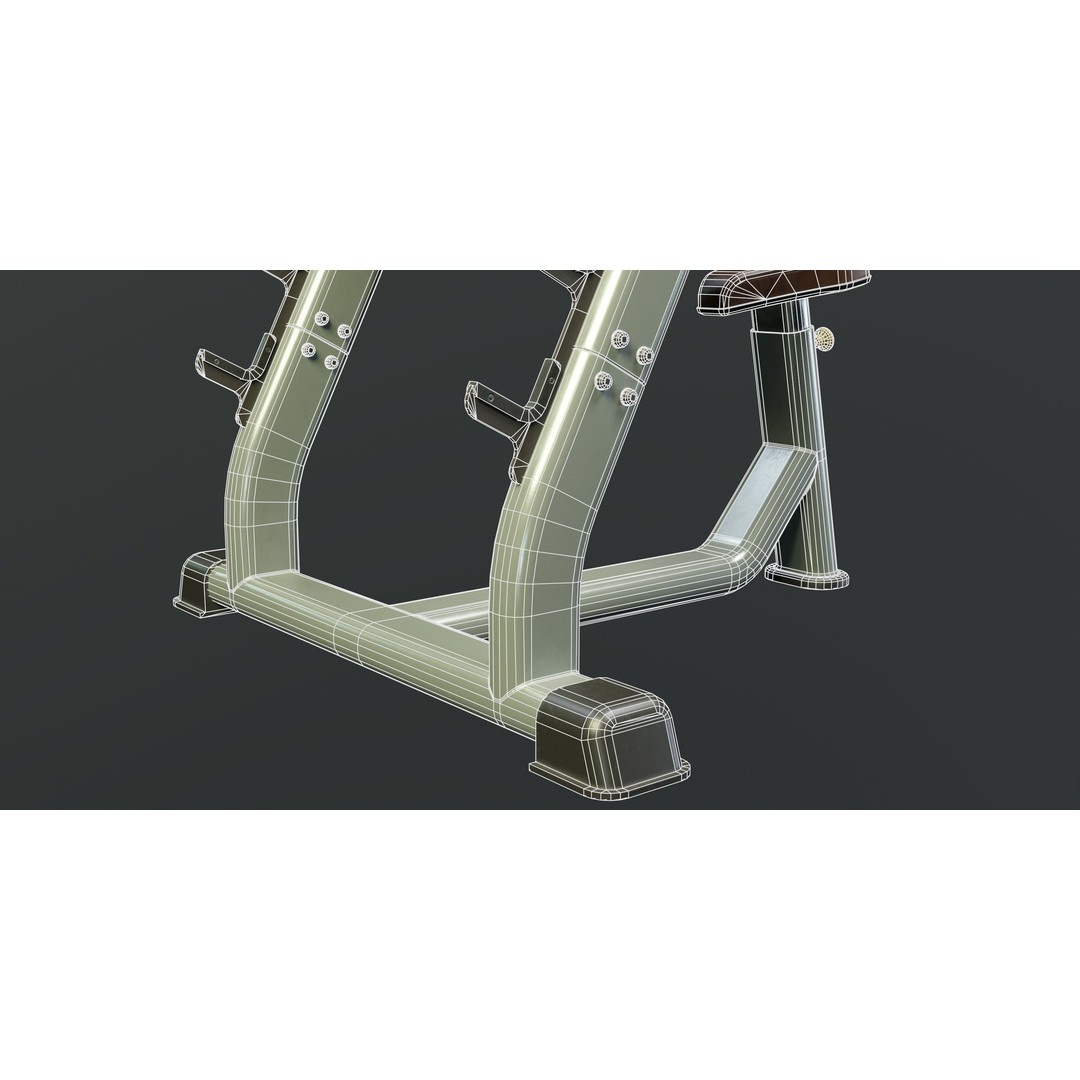 Scott Bench 3D Model – Low Poly PBR Game Asset, FBX, Blender - View 11