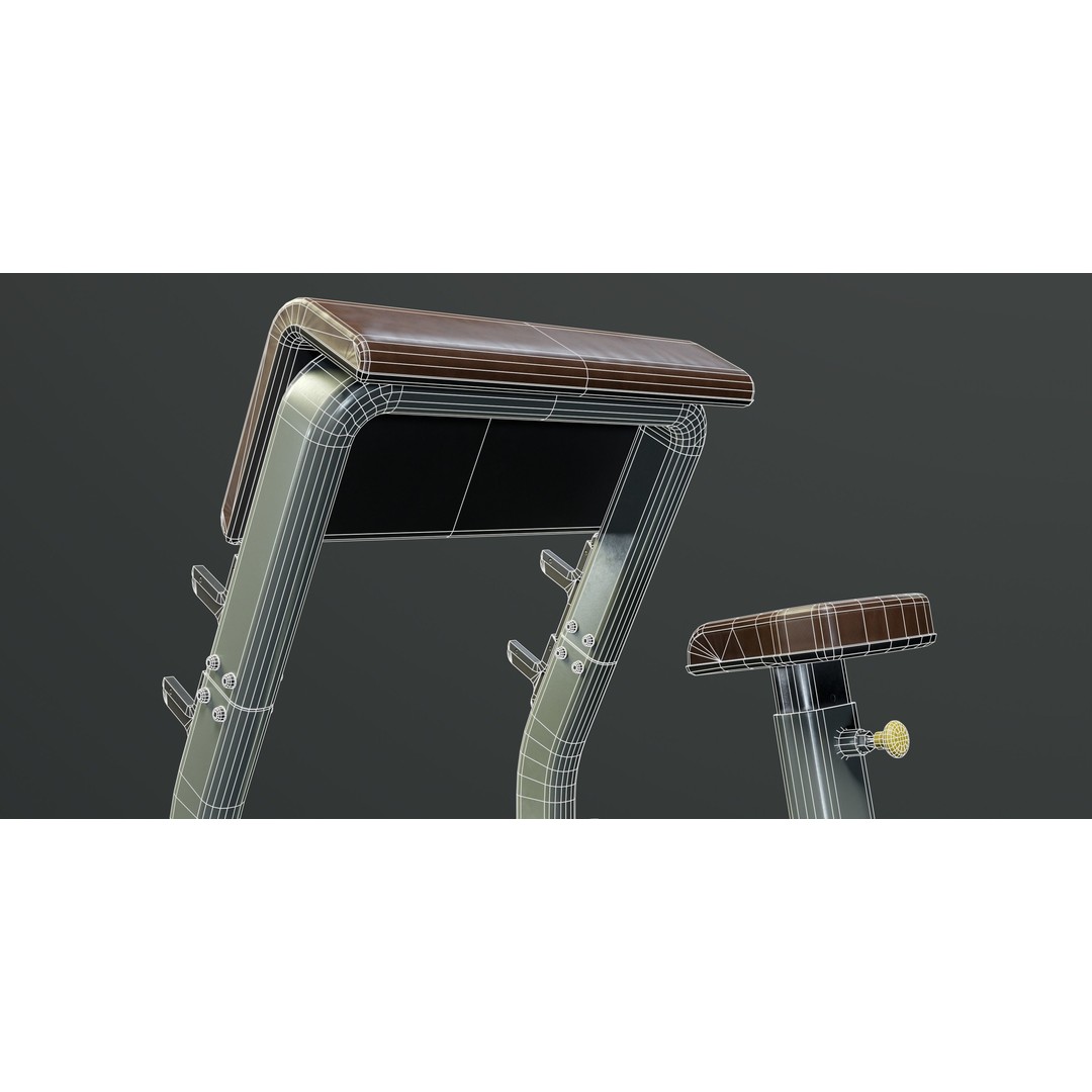 Scott Bench 3D Model – Low Poly PBR Game Asset, FBX, Blender - View 13