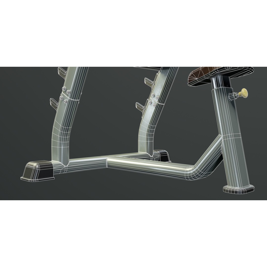 Scott Bench 3D Model – Low Poly PBR Game Asset, FBX, Blender - View 14