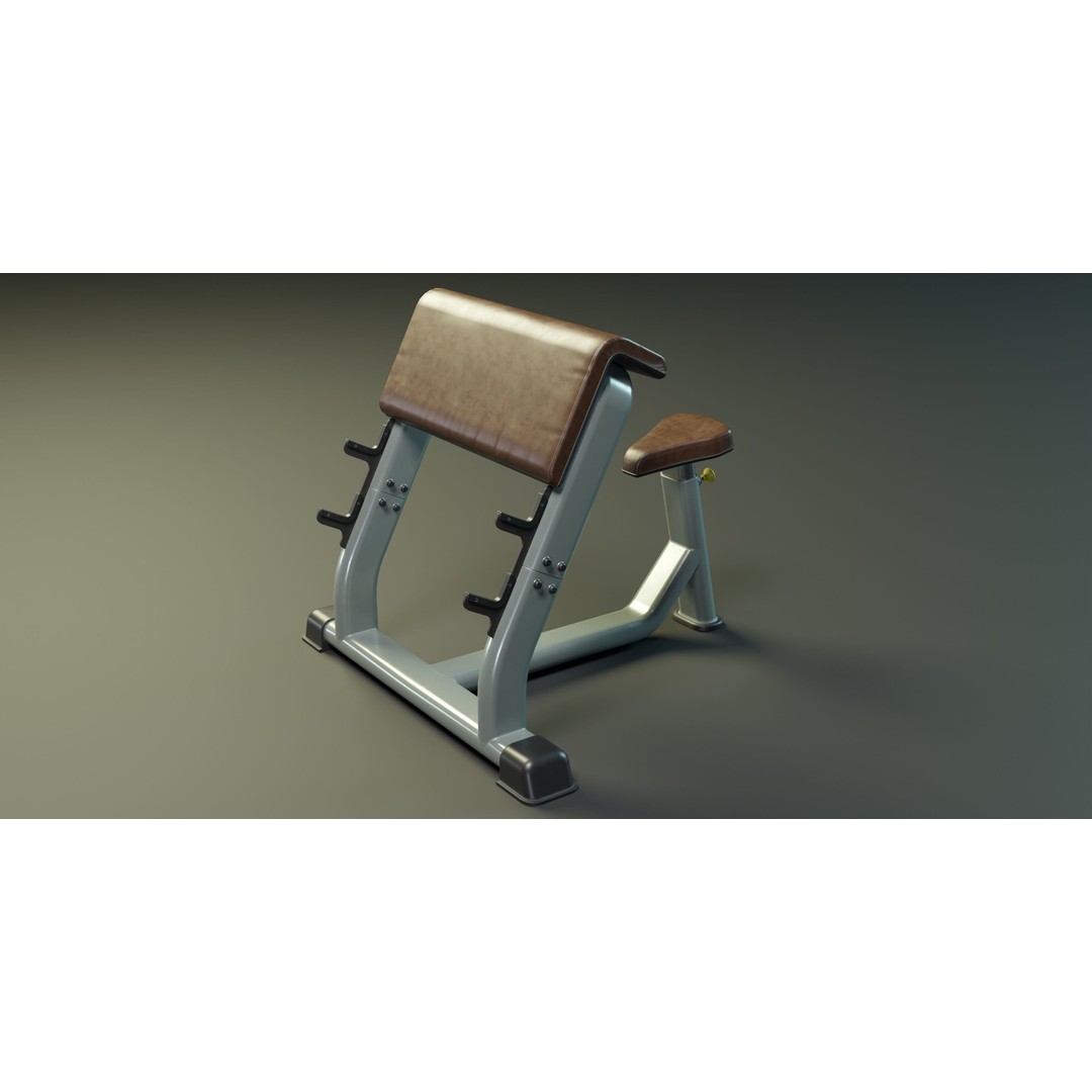 Scott Bench 3D Model – Low Poly PBR Game Asset, FBX, Blender - View 3