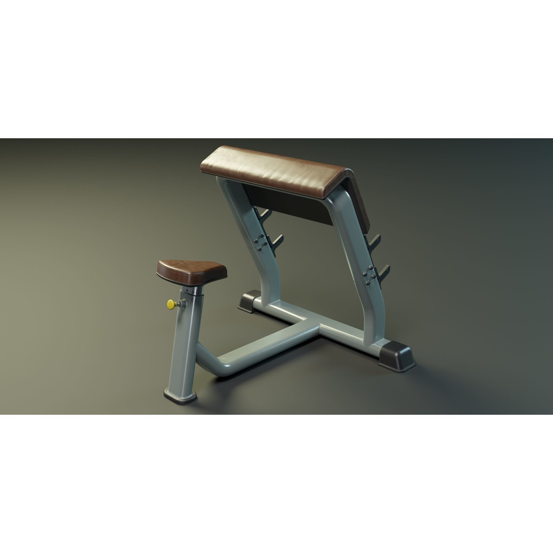 Scott Bench 3D Model – Low Poly PBR Game Asset, FBX, Blender - View 4