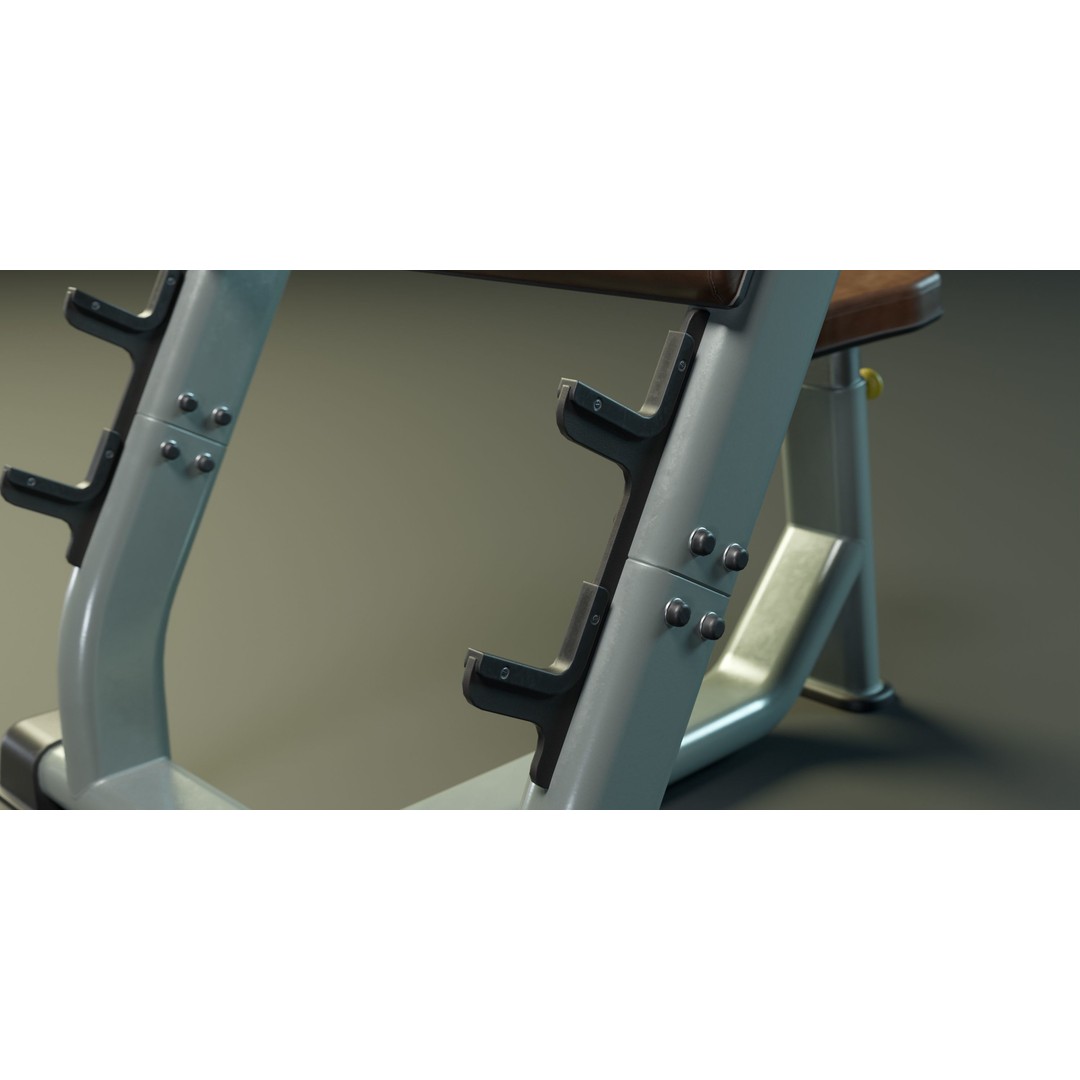 Scott Bench 3D Model – Low Poly PBR Game Asset, FBX, Blender - View 8