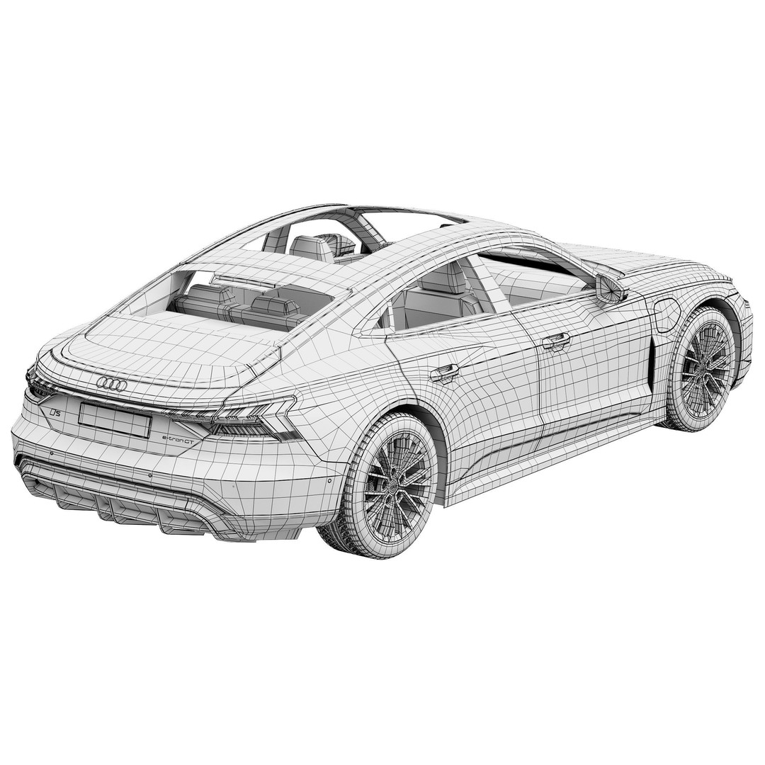 Audi S e-tron GT 2025 3D Model – High Poly Car Asset, FBX, PBR