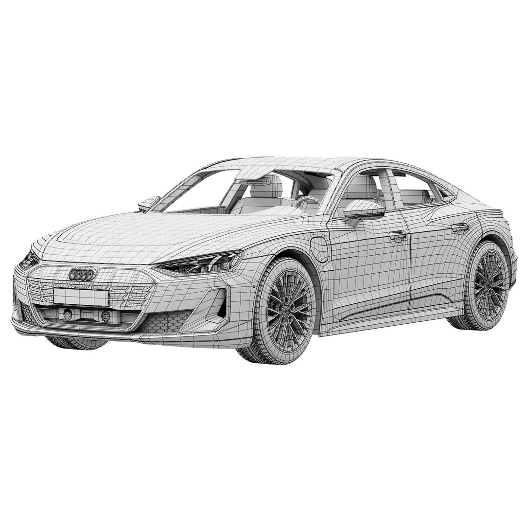Audi S e-tron GT 2025 3D Model – High Poly Car Asset, FBX, PBR - View 15