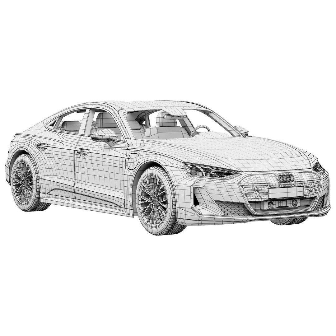 Audi S e-tron GT 2025 3D Model – High Poly Car Asset, FBX, PBR - View 16
