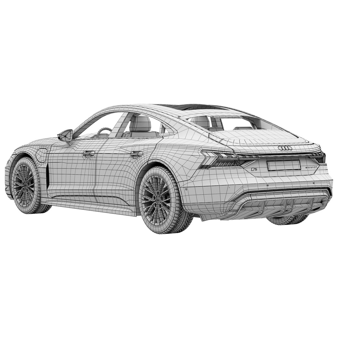 Audi S e-tron GT 2025 3D Model – High Poly Car Asset, FBX, PBR - View 17