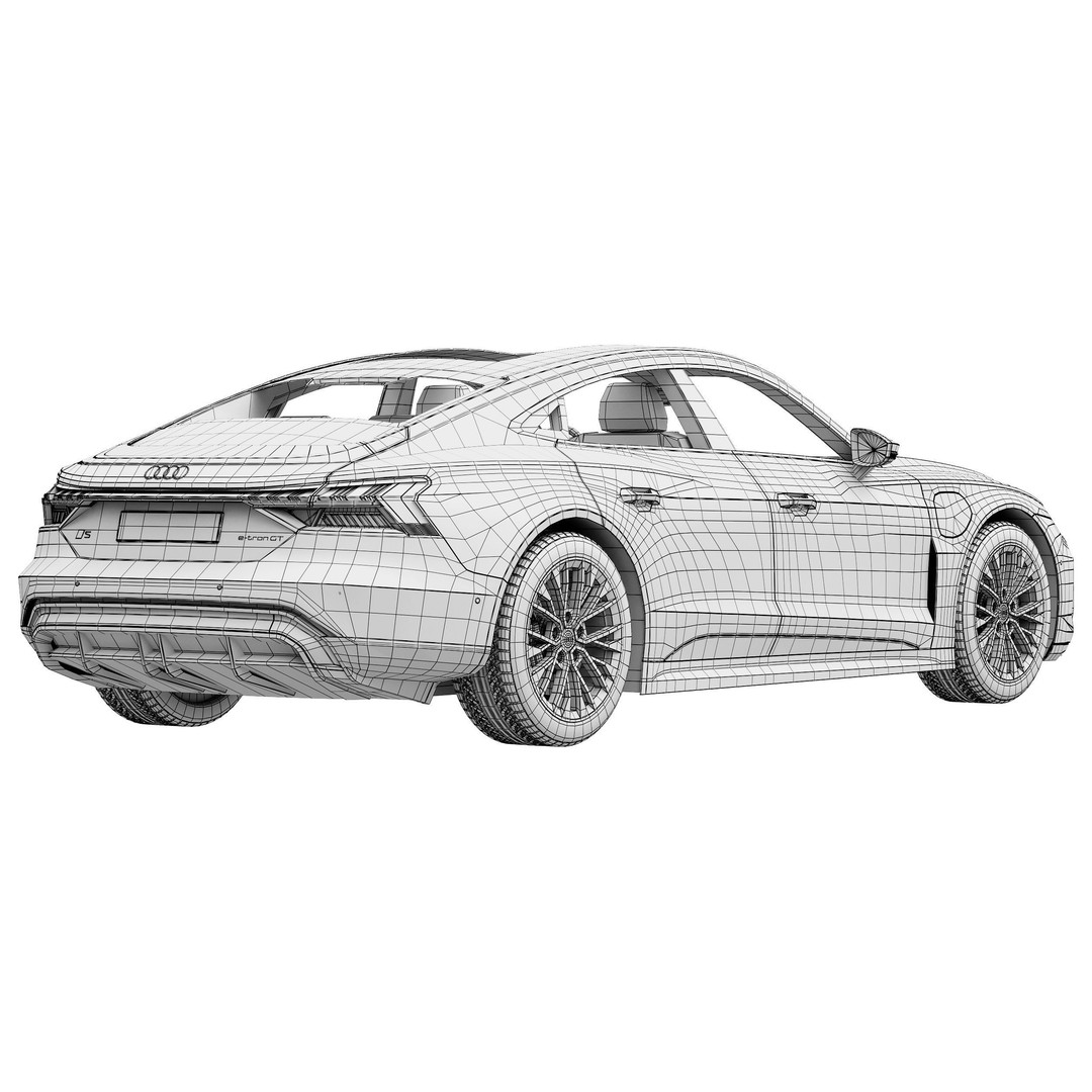Audi S e-tron GT 2025 3D Model – High Poly Car Asset, FBX, PBR - View 18