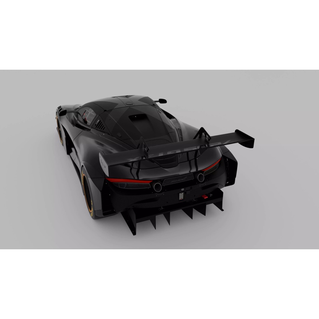 McLaren 720S GT3X 3D Model – High Poly Racing Car with PBR Textures, FBX/OBJ - View 10