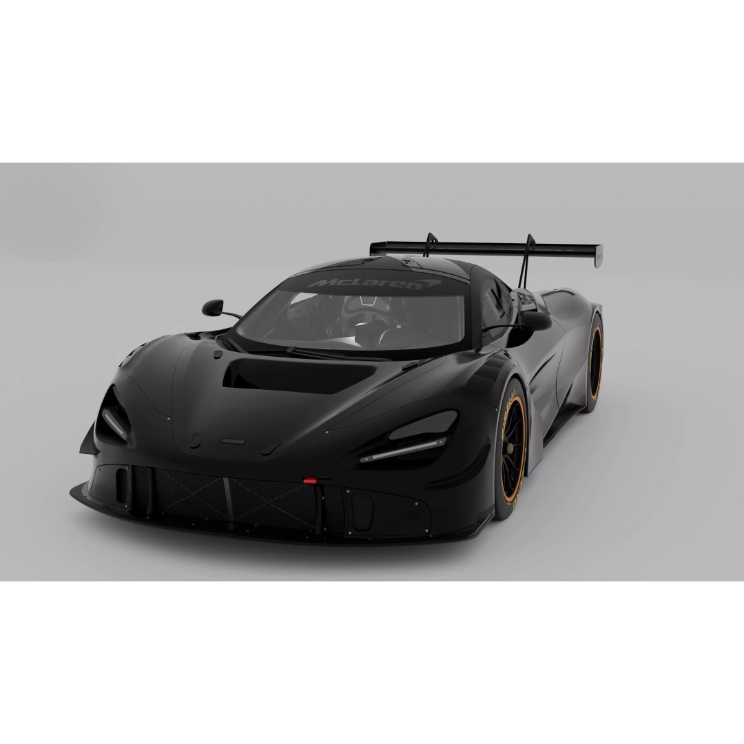 McLaren 720S GT3X 3D Model – High Poly Racing Car with PBR Textures, FBX/OBJ - View 2