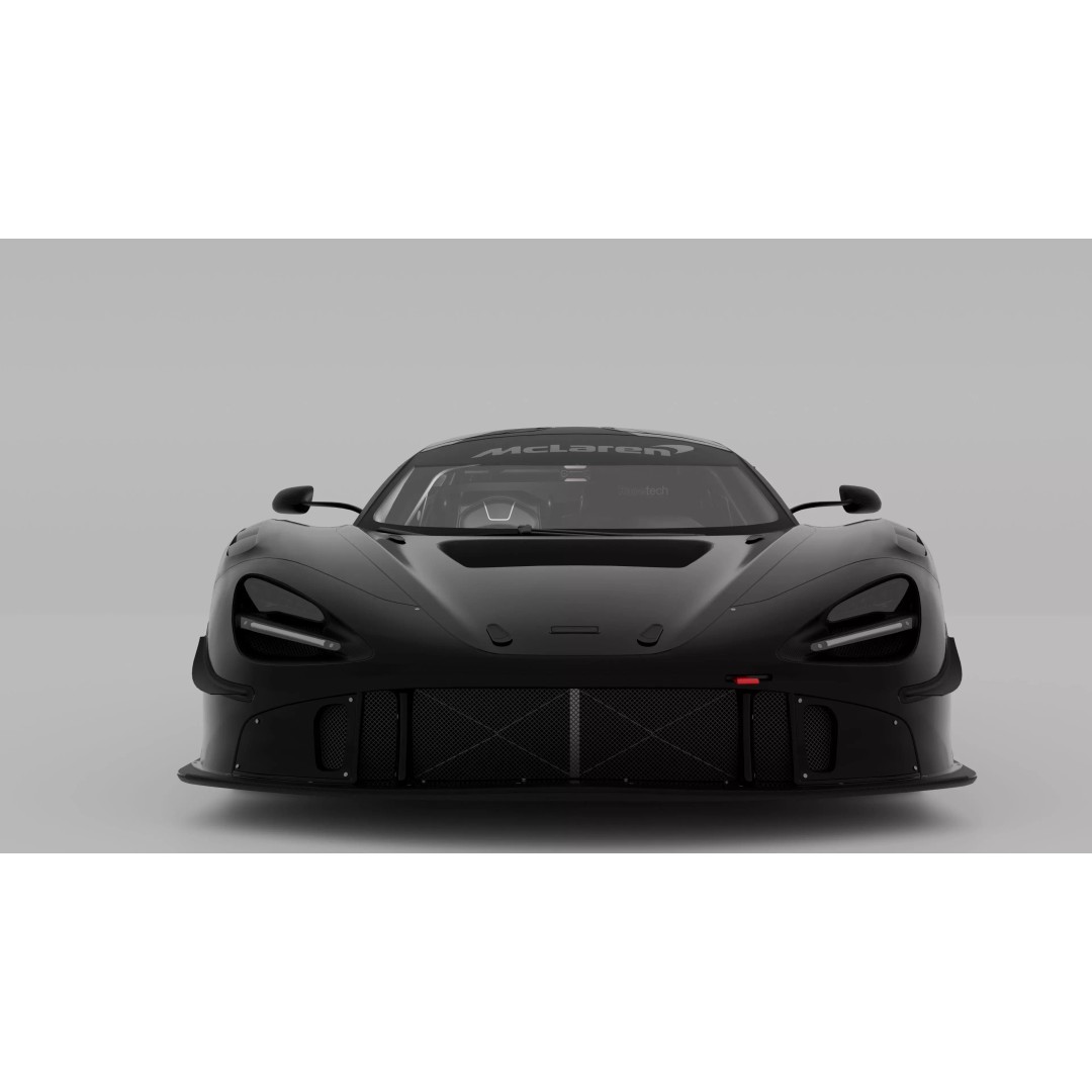 McLaren 720S GT3X 3D Model – High Poly Racing Car with PBR Textures, FBX/OBJ - View 4