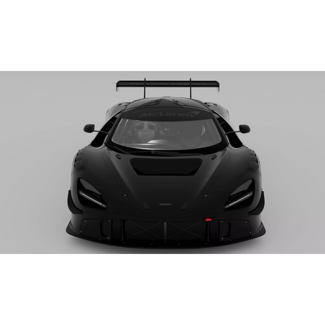 McLaren 720S GT3X 3D Model – High Poly Racing Car with PBR Textures, FBX/OBJ - View 5