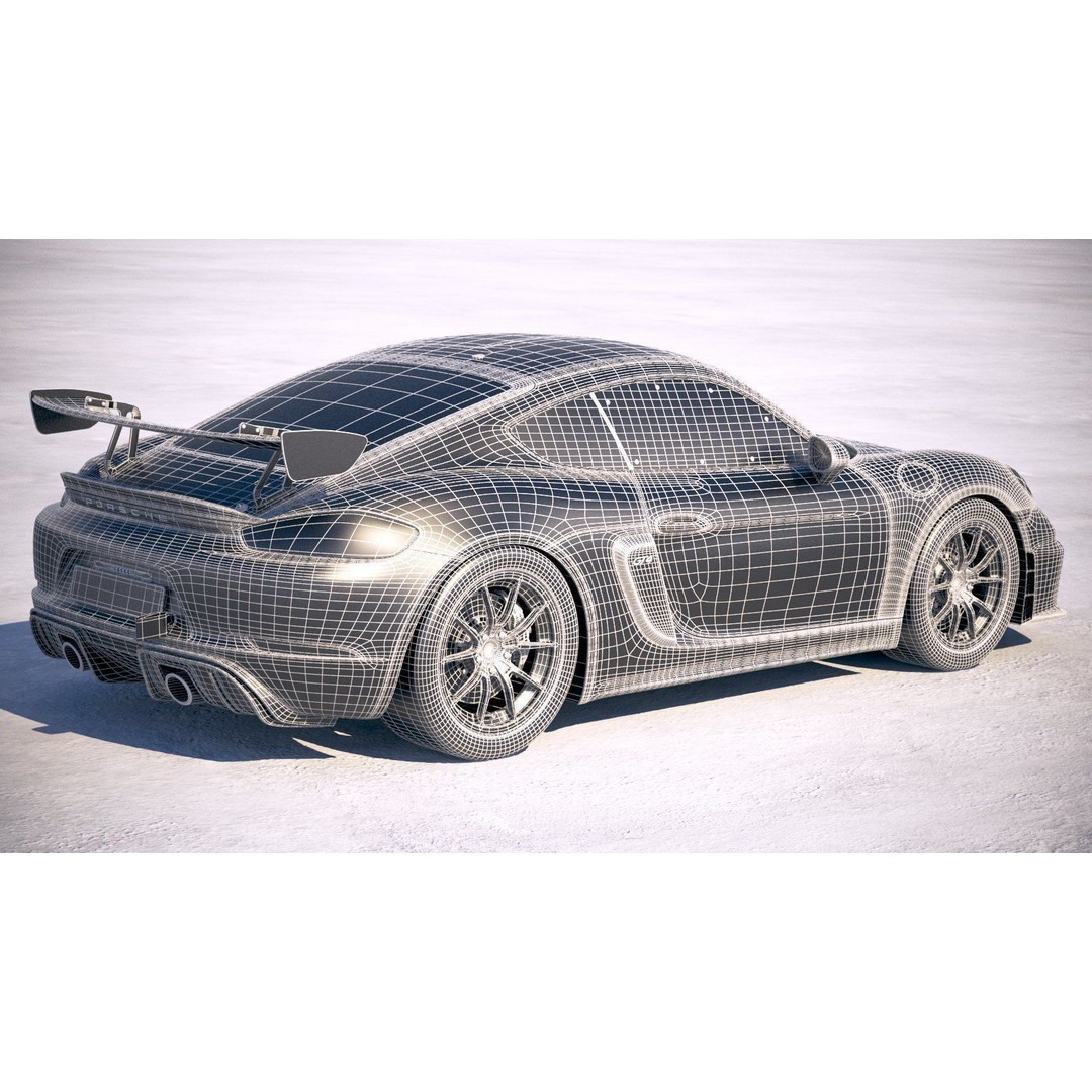 Porsche 718 Cayman GT4 Clubsport 2019 3D Model – High Poly Racing Asset, FBX