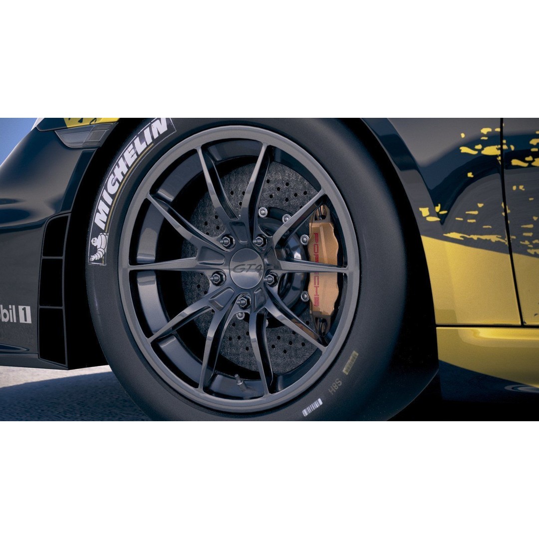 Porsche 718 Cayman GT4 Clubsport 2019 3D Model – High Poly Racing Asset, FBX - View 16