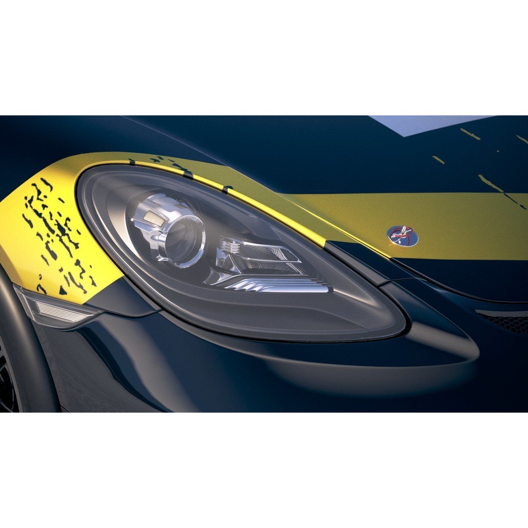 Porsche 718 Cayman GT4 Clubsport 2019 3D Model – High Poly Racing Asset, FBX - View 17