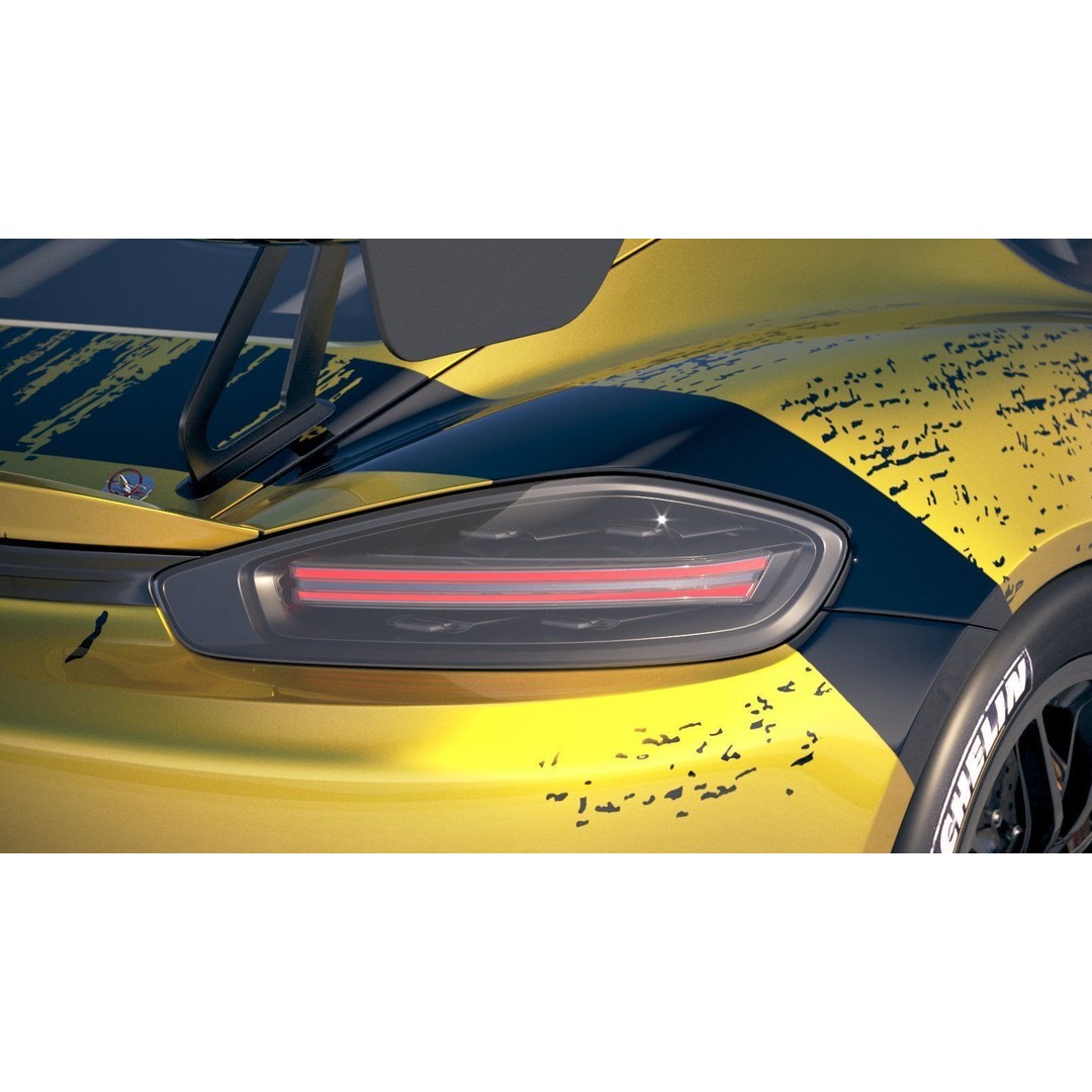 Porsche 718 Cayman GT4 Clubsport 2019 3D Model – High Poly Racing Asset, FBX - View 18