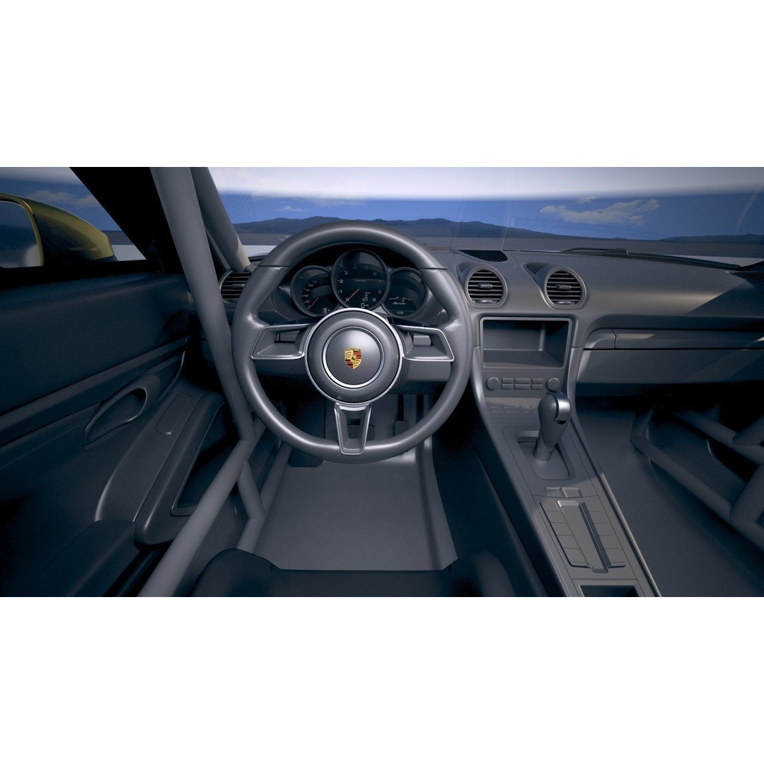 Porsche 718 Cayman GT4 Clubsport 2019 3D Model – High Poly Racing Asset, FBX - View 19