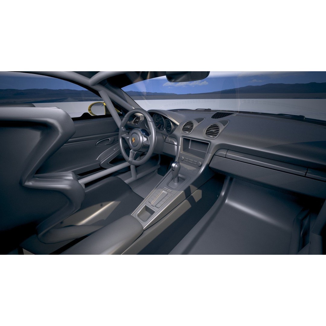 Porsche 718 Cayman GT4 Clubsport 2019 3D Model – High Poly Racing Asset, FBX - View 20