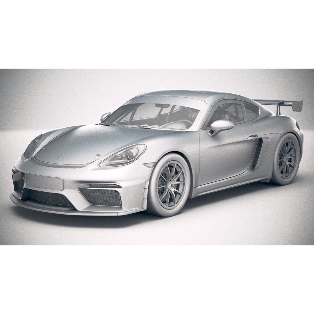 Porsche 718 Cayman GT4 Clubsport 2019 3D Model – High Poly Racing Asset, FBX - View 21