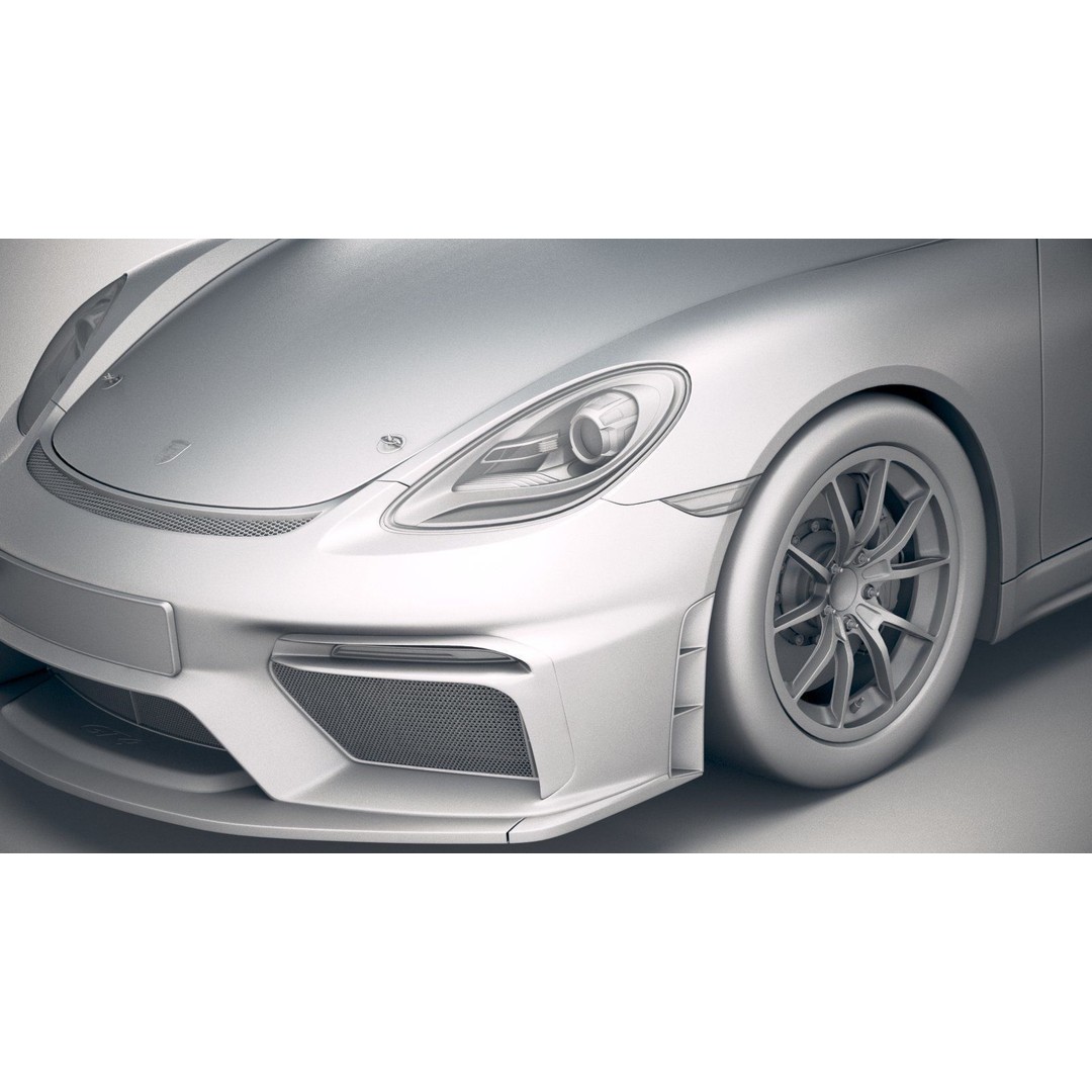 Porsche 718 Cayman GT4 Clubsport 2019 3D Model – High Poly Racing Asset, FBX - View 22