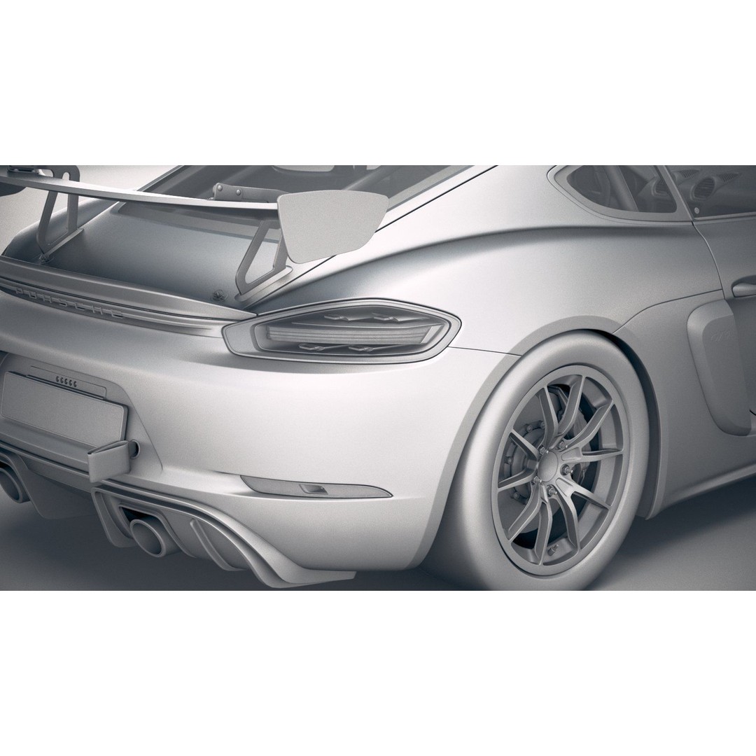 Porsche 718 Cayman GT4 Clubsport 2019 3D Model – High Poly Racing Asset, FBX - View 23