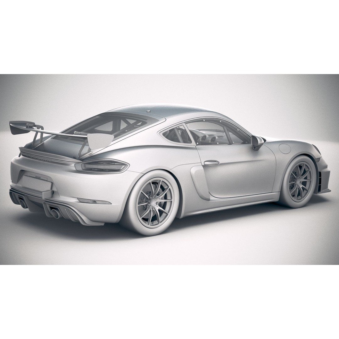 Porsche 718 Cayman GT4 Clubsport 2019 3D Model – High Poly Racing Asset, FBX - View 24