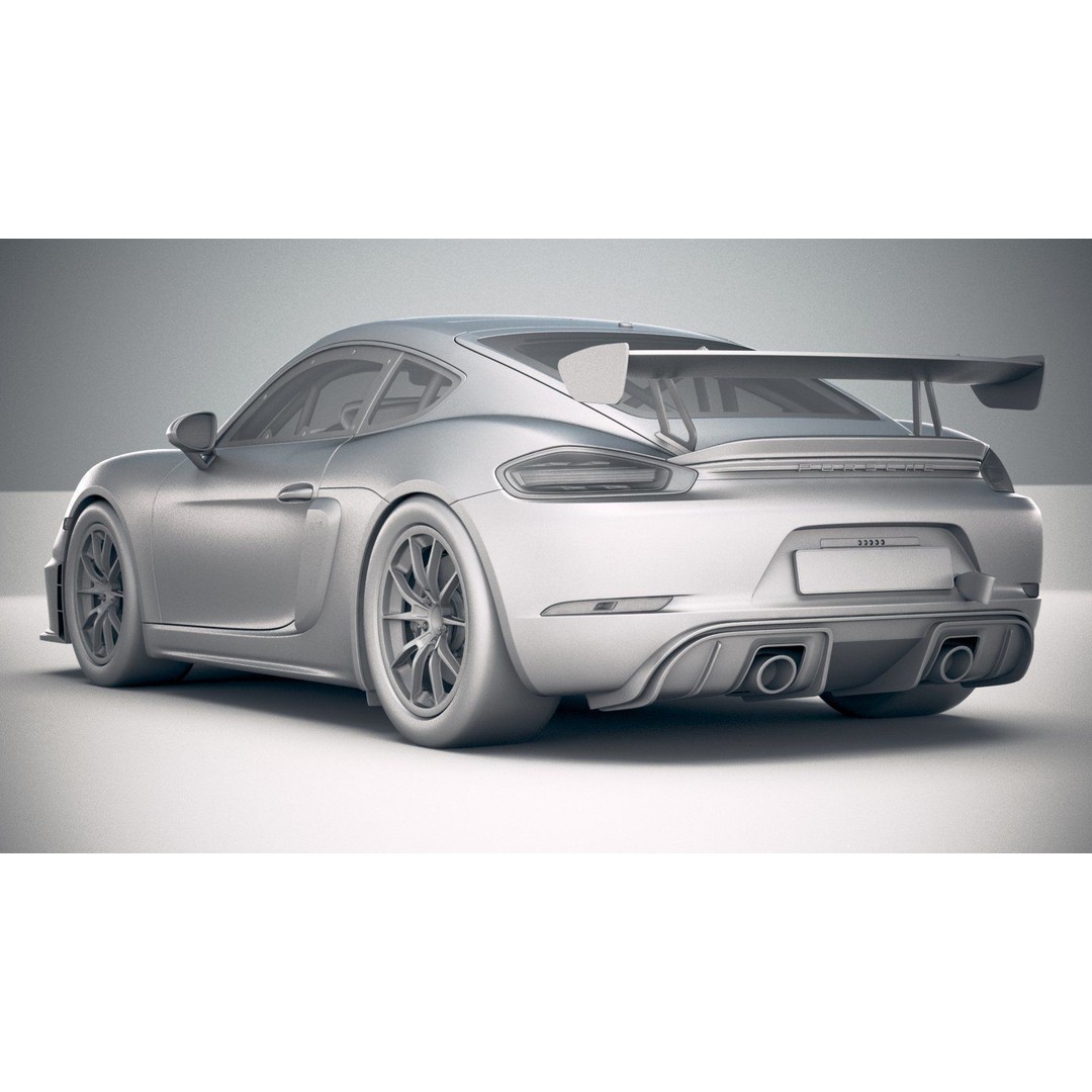Porsche 718 Cayman GT4 Clubsport 2019 3D Model – High Poly Racing Asset, FBX - View 27